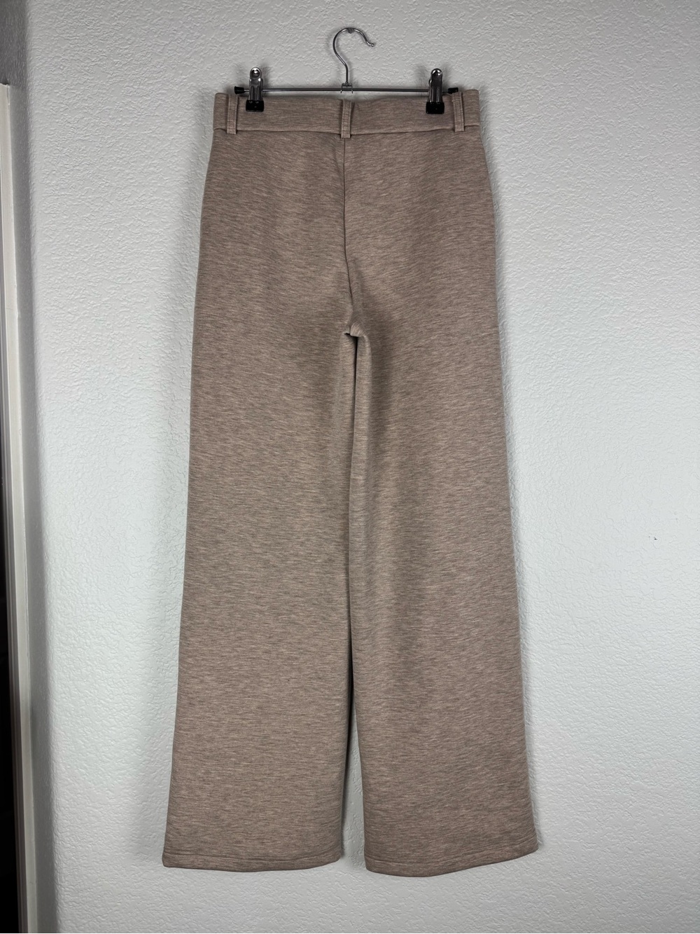 OGL Heather Taupe Stretchy Mid Rise Straight Leg Pull-on Pants with Pockets - Picture 11 of 13